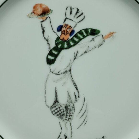 Williams Sonoma Skating Chefs by Guy Buffet Dinner Plate Jacques Serving Plate - Picture 2 of 4
